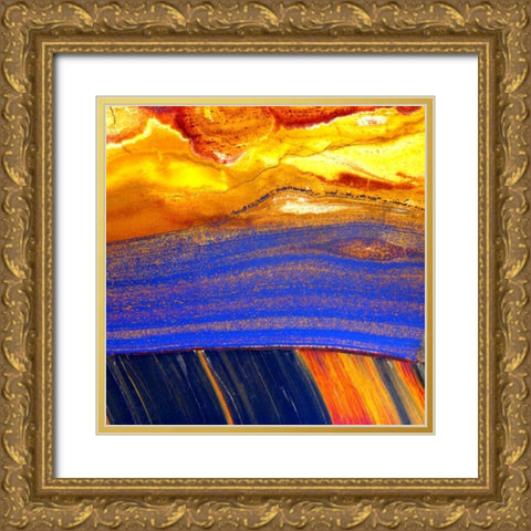 Archaea Sq Gold Ornate Wood Framed Art Print with Double Matting by Taylor, Douglas