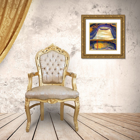 Tiger Eye Sq Gold Ornate Wood Framed Art Print with Double Matting by Taylor, Douglas