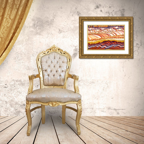 Dolomite Fields Gold Ornate Wood Framed Art Print with Double Matting by Taylor, Douglas