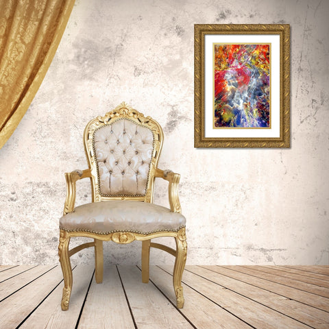 Silica Stream Gold Ornate Wood Framed Art Print with Double Matting by Taylor, Douglas