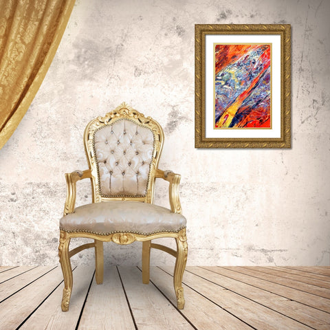 Stone Fire Gold Ornate Wood Framed Art Print with Double Matting by Taylor, Douglas