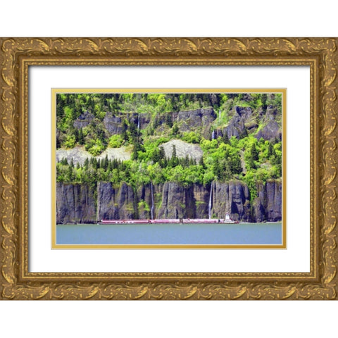 Columbia Gorge Gold Ornate Wood Framed Art Print with Double Matting by Taylor, Douglas