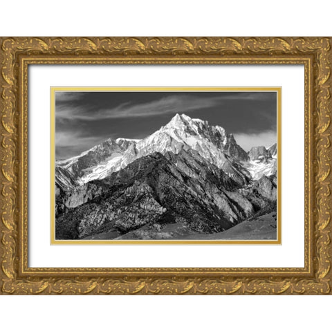 Mt. Williamson I BW Gold Ornate Wood Framed Art Print with Double Matting by Taylor, Douglas
