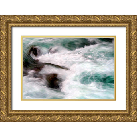 Hamma Hamma Current II Gold Ornate Wood Framed Art Print with Double Matting by Taylor, Douglas