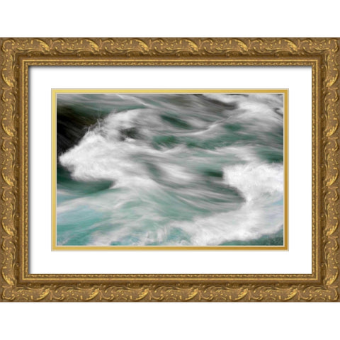 Hamma Hamma Current III Gold Ornate Wood Framed Art Print with Double Matting by Taylor, Douglas