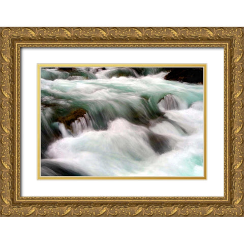 Hamma Hamma Current IV Gold Ornate Wood Framed Art Print with Double Matting by Taylor, Douglas