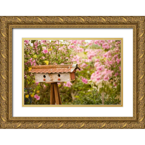 Bird House I Gold Ornate Wood Framed Art Print with Double Matting by Clayton-Thompson, Philip