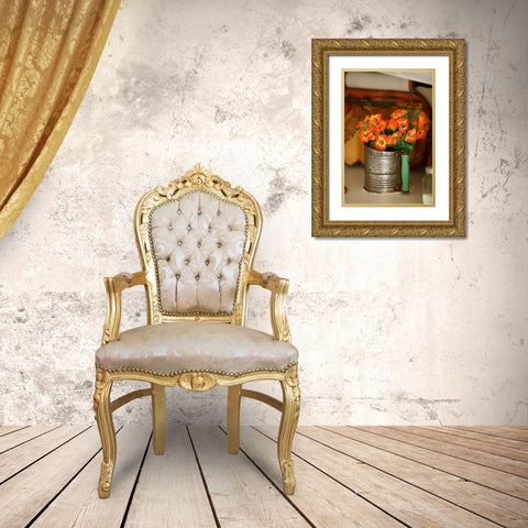 Flowers and Antiquities II Gold Ornate Wood Framed Art Print with Double Matting by Clayton-Thompson, Philip
