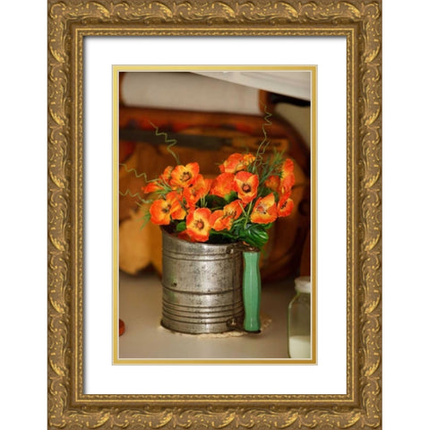 Flowers and Antiquities II Gold Ornate Wood Framed Art Print with Double Matting by Clayton-Thompson, Philip