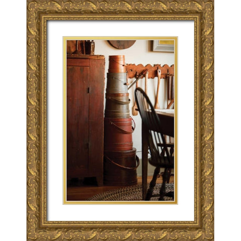 Hat Boxes I Gold Ornate Wood Framed Art Print with Double Matting by Clayton-Thompson, Philip