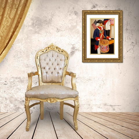 Patriotic I Gold Ornate Wood Framed Art Print with Double Matting by Clayton-Thompson, Philip