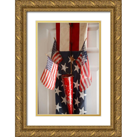 Patriotic II Gold Ornate Wood Framed Art Print with Double Matting by Clayton-Thompson, Philip