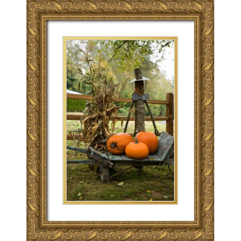 Autumn Harvest II Gold Ornate Wood Framed Art Print with Double Matting by Clayton-Thompson, Philip