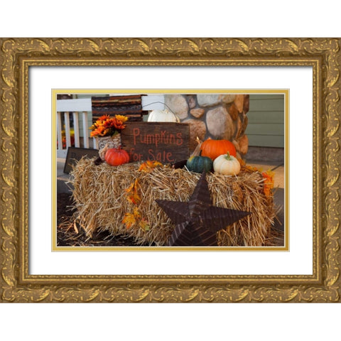 Autumn Harvest IV Gold Ornate Wood Framed Art Print with Double Matting by Clayton-Thompson, Philip