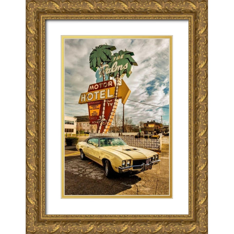 Vintage Car II Gold Ornate Wood Framed Art Print with Double Matting by Clayton-Thompson, Philip