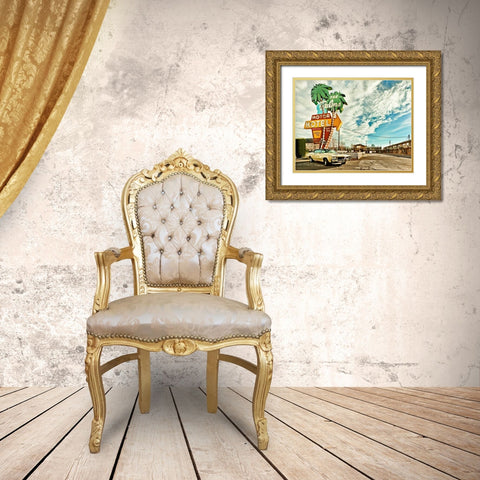 Vintage Car IV Gold Ornate Wood Framed Art Print with Double Matting by Clayton-Thompson, Philip