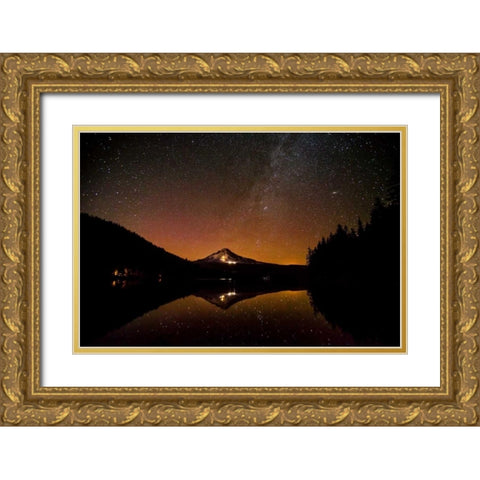 Aurora I Gold Ornate Wood Framed Art Print with Double Matting by Clayton-Thompson, Philip