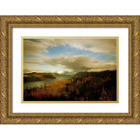 The Gorge I Gold Ornate Wood Framed Art Print with Double Matting by Clayton-Thompson, Philip