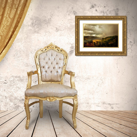 The Gorge II Gold Ornate Wood Framed Art Print with Double Matting by Clayton-Thompson, Philip