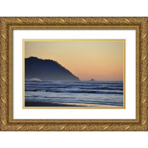 Ocean Sunset II Gold Ornate Wood Framed Art Print with Double Matting by Thomas, Logan