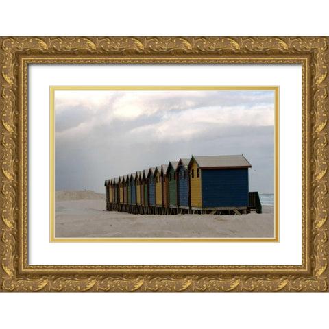 Beach Cottages I Gold Ornate Wood Framed Art Print with Double Matting by Underdahl, Dana