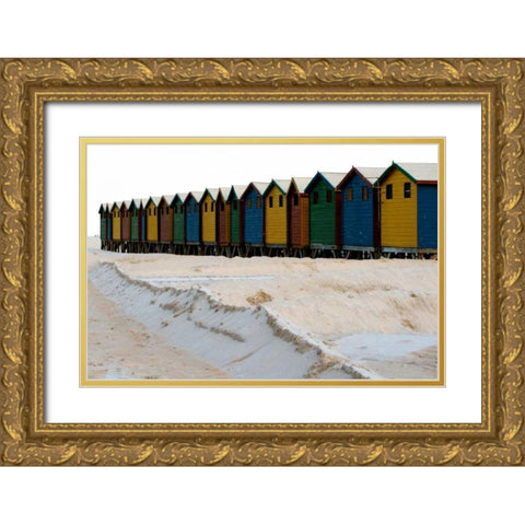 Beach Cottages II Gold Ornate Wood Framed Art Print with Double Matting by Underdahl, Dana