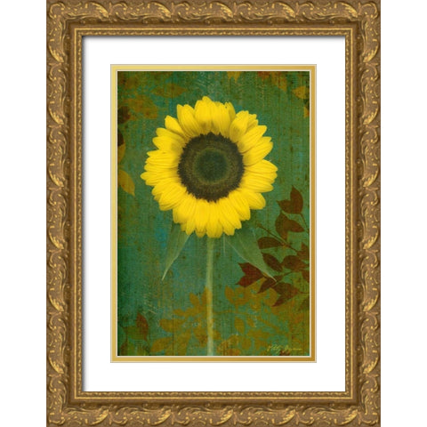 Sunflower Gold Ornate Wood Framed Art Print with Double Matting by Geyman, Vitaly