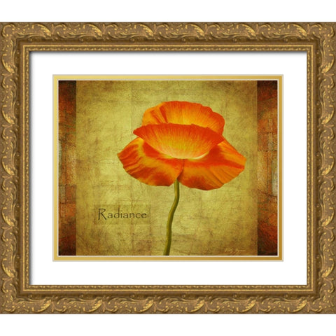Dancing Poppy Radiance Gold Ornate Wood Framed Art Print with Double Matting by Geyman, Vitaly