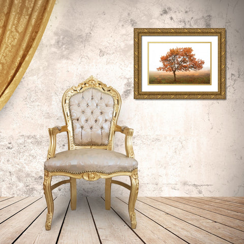 Burning Oak Gold Ornate Wood Framed Art Print with Double Matting by Geyman, Vitaly