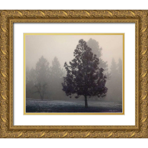 Silent Night Gold Ornate Wood Framed Art Print with Double Matting by Geyman, Vitaly