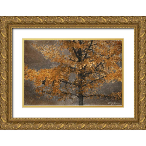 Tree Angel II Gold Ornate Wood Framed Art Print with Double Matting by Geyman, Vitaly