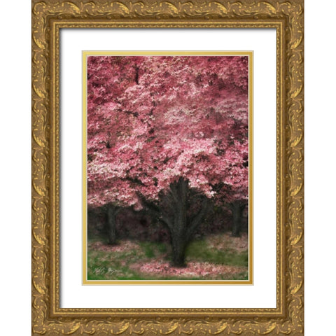 Pink Dogwood III Gold Ornate Wood Framed Art Print with Double Matting by Geyman, Vitaly