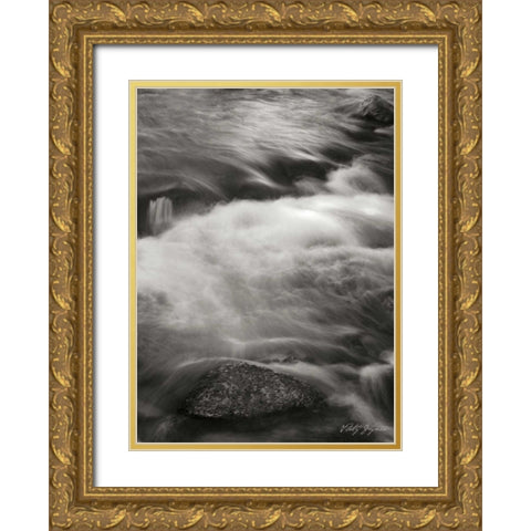 Flowing Waters V Gold Ornate Wood Framed Art Print with Double Matting by Geyman, Vitaly