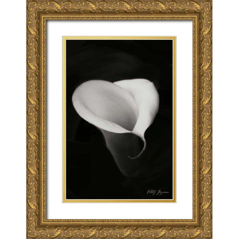 Calla Lily I Gold Ornate Wood Framed Art Print with Double Matting by Geyman, Vitaly
