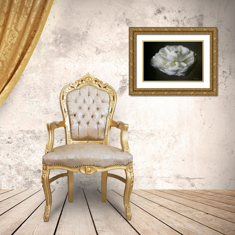 Floating Renunculus Gold Ornate Wood Framed Art Print with Double Matting by Geyman, Vitaly