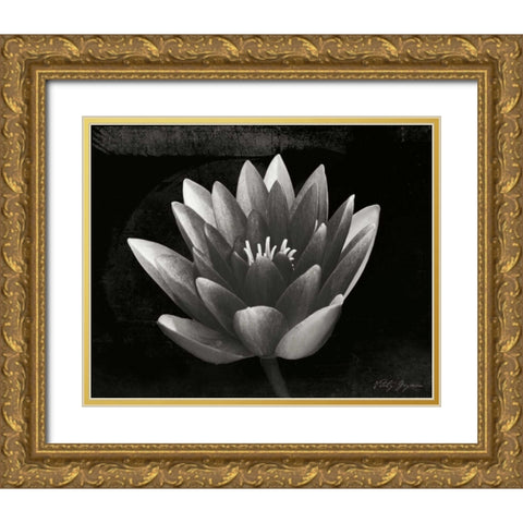 Glowing Lotus II Gold Ornate Wood Framed Art Print with Double Matting by Geyman, Vitaly
