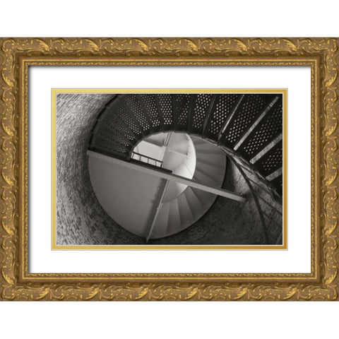 Lighthouse Stairs I Gold Ornate Wood Framed Art Print with Double Matting by Geyman, Vitaly