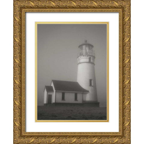 Misty Lighthouse II Gold Ornate Wood Framed Art Print with Double Matting by Geyman, Vitaly