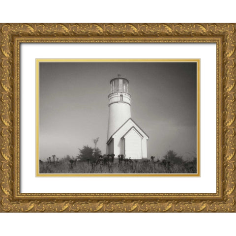 Misty Lighthouse IV Gold Ornate Wood Framed Art Print with Double Matting by Geyman, Vitaly