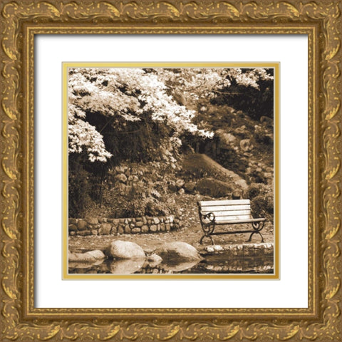 Autumn Trio I Gold Ornate Wood Framed Art Print with Double Matting by Geyman, Vitaly