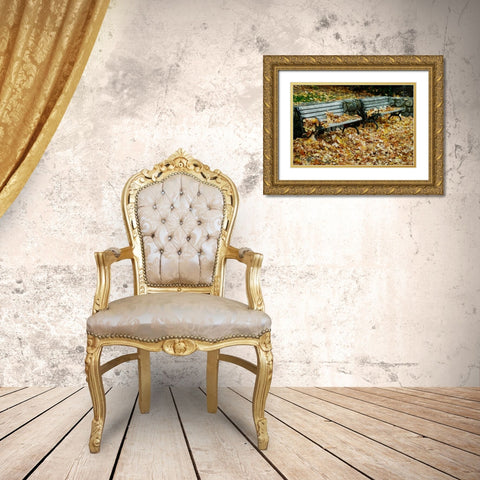 Autumn Paradise I Gold Ornate Wood Framed Art Print with Double Matting by Geyman, Vitaly