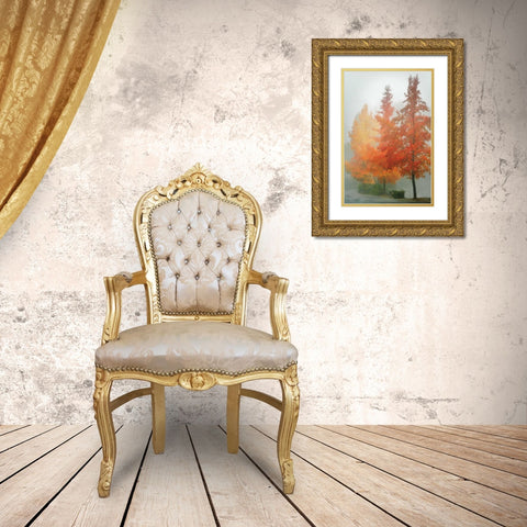 Colors in the Mist I Gold Ornate Wood Framed Art Print with Double Matting by Geyman, Vitaly