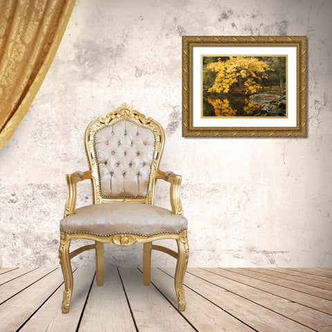 Autumn Reflections II Gold Ornate Wood Framed Art Print with Double Matting by Geyman, Vitaly