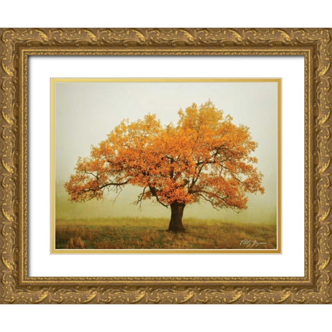 Misty V Gold Ornate Wood Framed Art Print with Double Matting by Geyman, Vitaly