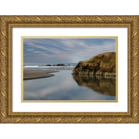 Perfect Stillness Gold Ornate Wood Framed Art Print with Double Matting by Geyman, Vitaly