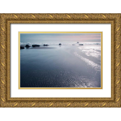 Seashore Serenity III Gold Ornate Wood Framed Art Print with Double Matting by Geyman, Vitaly