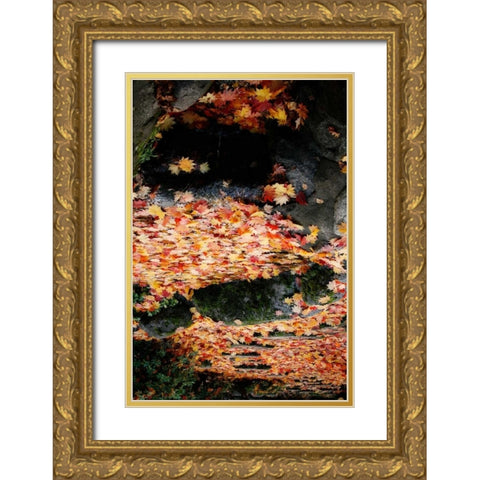 Fall Mandala I Gold Ornate Wood Framed Art Print with Double Matting by Geyman, Vitaly