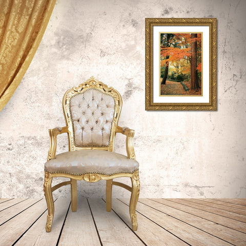 Fall Colors I Gold Ornate Wood Framed Art Print with Double Matting by Geyman, Vitaly