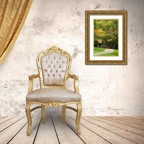 Fall Colors III Gold Ornate Wood Framed Art Print with Double Matting by Geyman, Vitaly