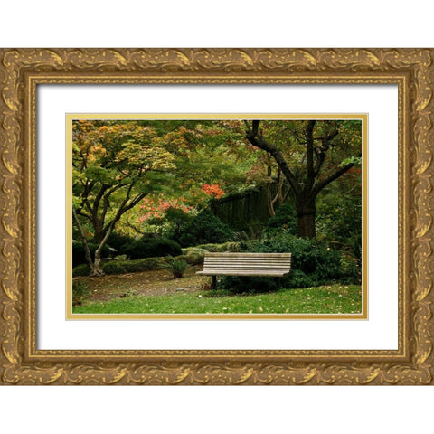 Fall Colors IV Gold Ornate Wood Framed Art Print with Double Matting by Geyman, Vitaly